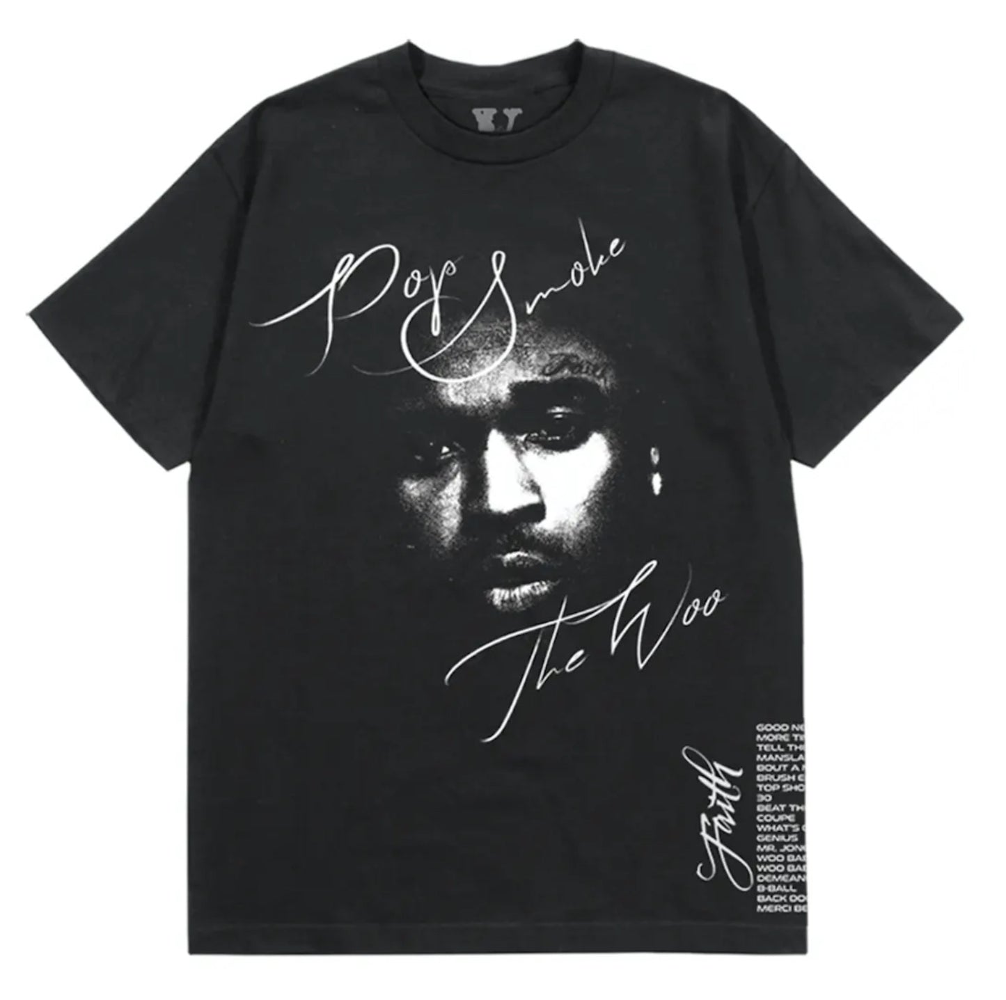 Pop Smoke x Vlone Faith T-Shirt (Black)