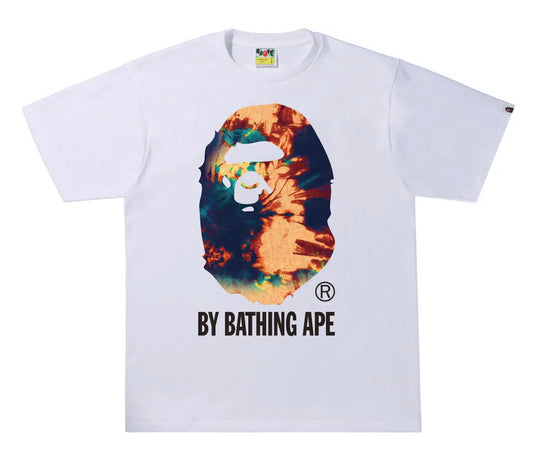 BAPE Tie Dye by Bathing Ape Tee White/Navy