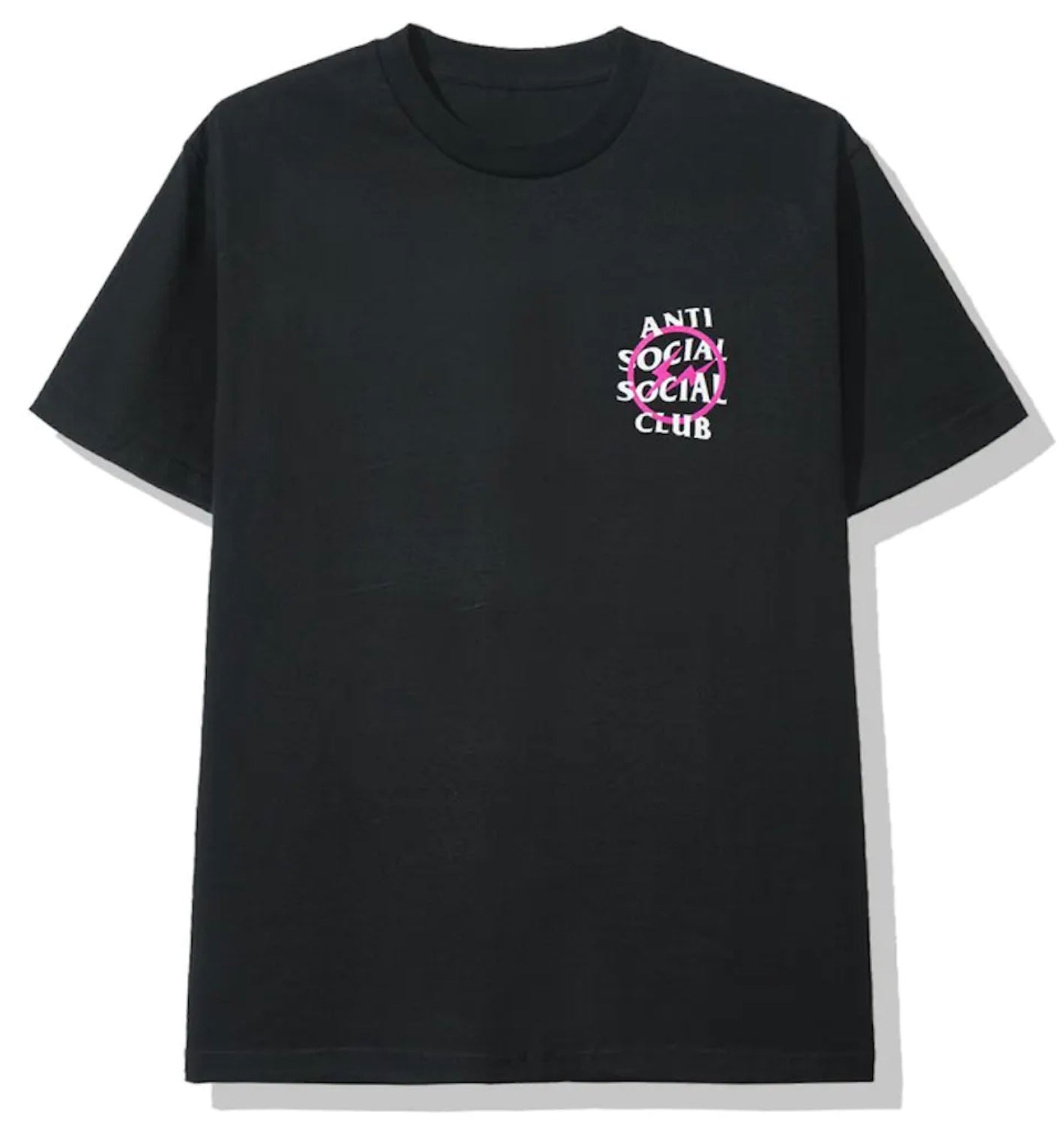 Anti Social Social Club x Fragment Pink Bolt Tee (FW19) Black