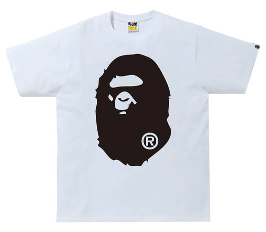 Bape Bicolor Big Ape Head Tee ( FW21/SS22/FW22) White