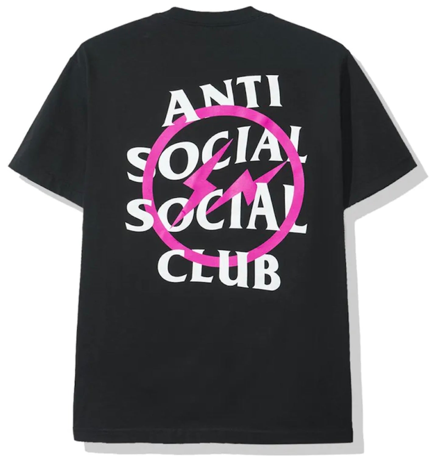 Anti Social Social Club x Fragment Pink Bolt Tee (FW19) Black