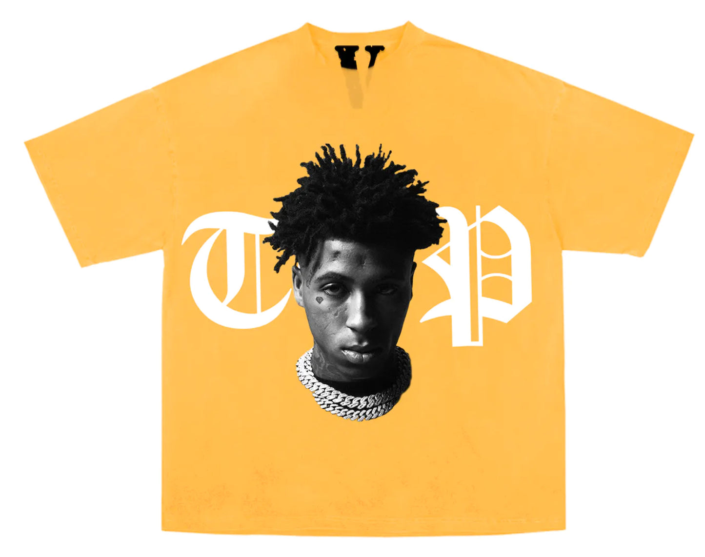 YoungBoy NBA x Vlone Peace Hardly Tee Yellow